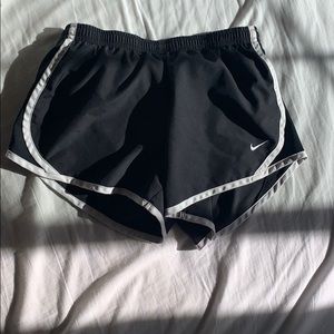 black nike running shorts